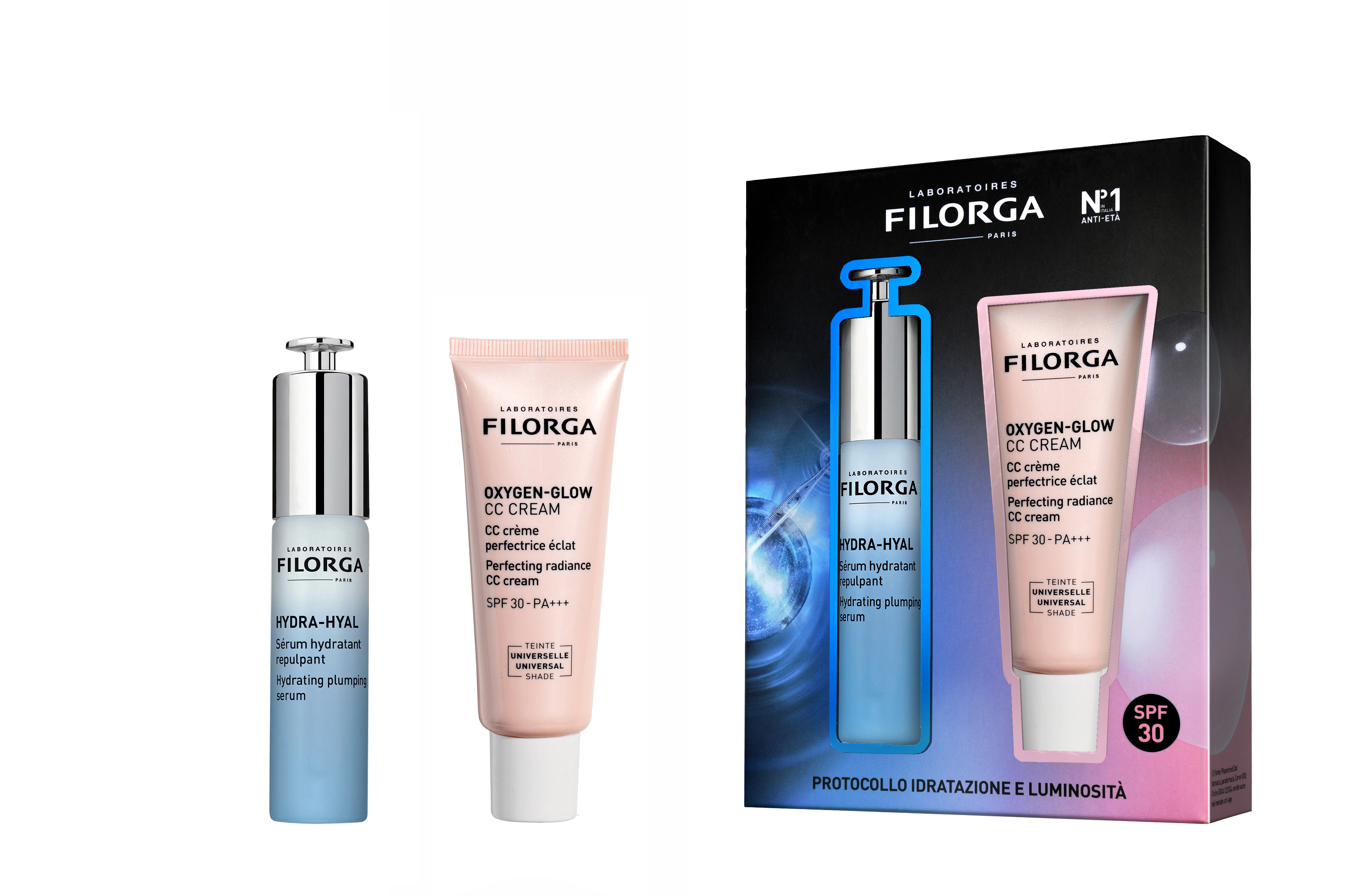 FILORGA COFANETTO HYDRA-HYAL SIERO + OXYGEN-GLOW CC CREAM - cofanetto idratazione e luminosità FILORGA COFANETTO HYDRA-HYAL SIERO + OXYGEN-GLOW CC CREAM - cofanetto idratazione e luminosità