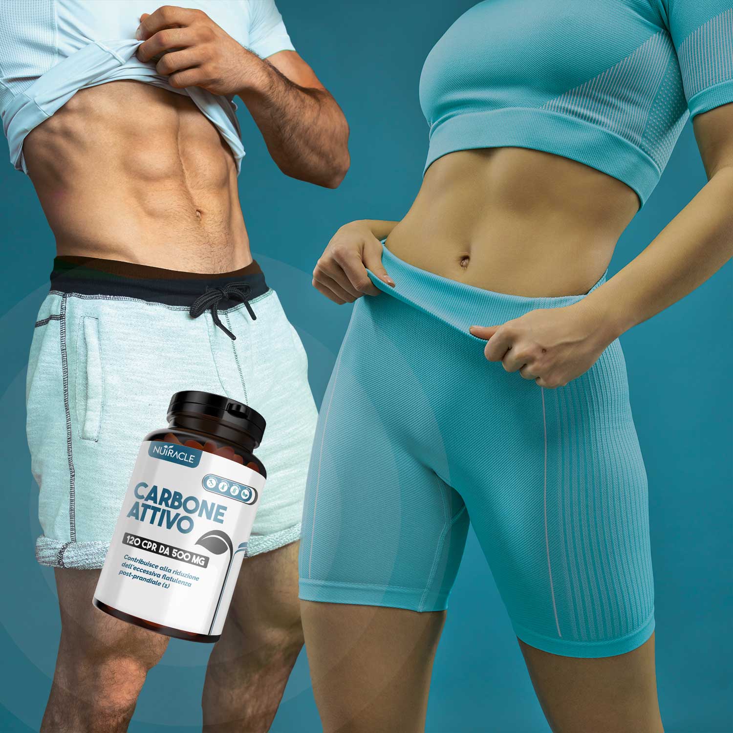 Nutracle Carbone Attivo 120 Compresse - Integratore Per Il Gonfiore Addominale