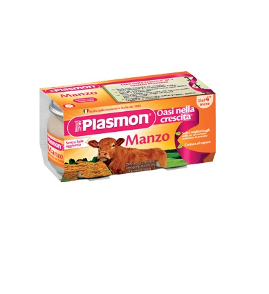 Plasmon Omogeneizzato manzo e cereali 4+ mesi 4x80g