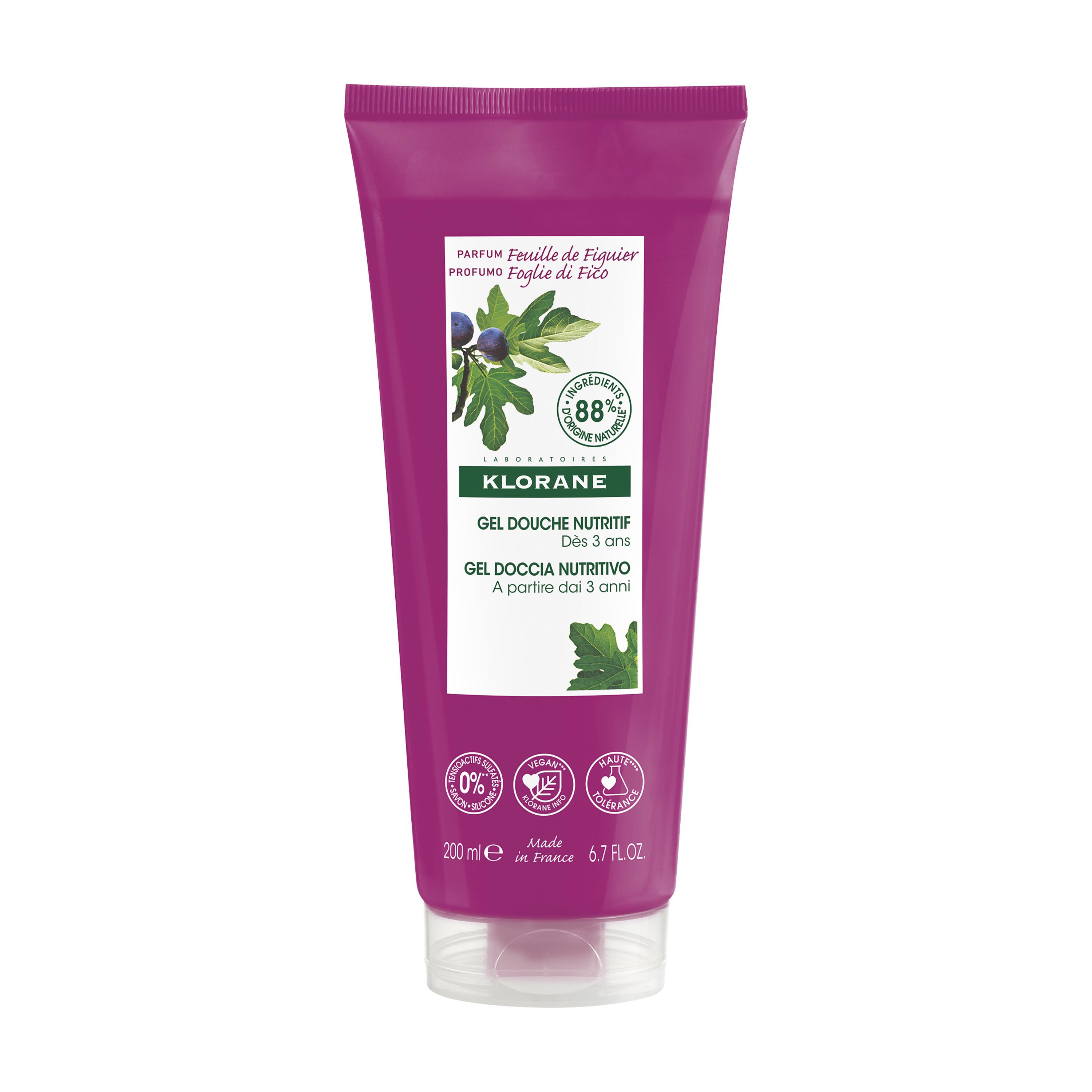 Klorane - Gel Doccia Nutritivo Al Profumo Foglie di Fico Per Tutti I Tipi Di Pelle 200 ml