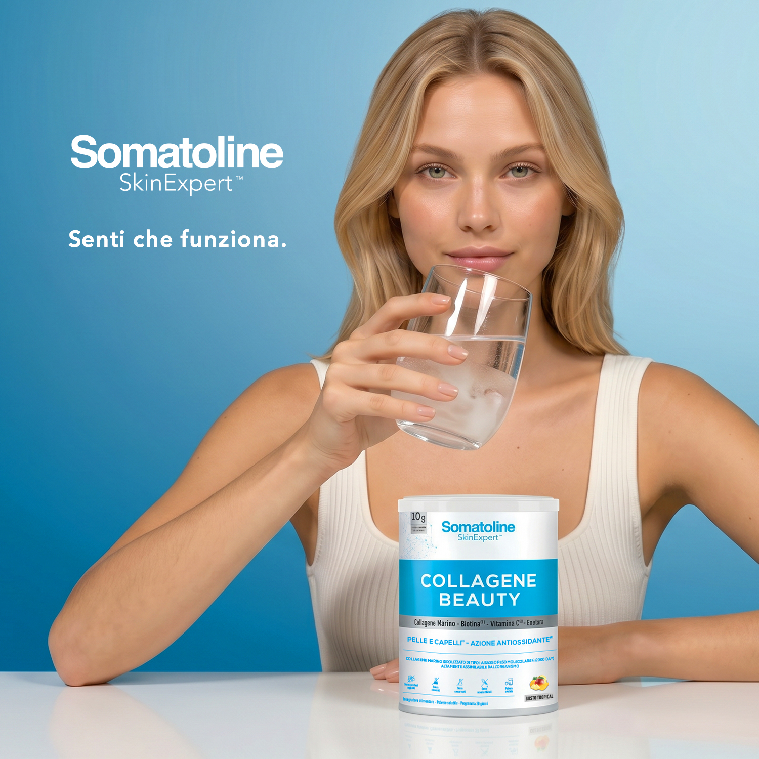 Somatoline SkinExpert Collagene Beauty 198 g Gusto Tropical - Integratore Per La Pelle
