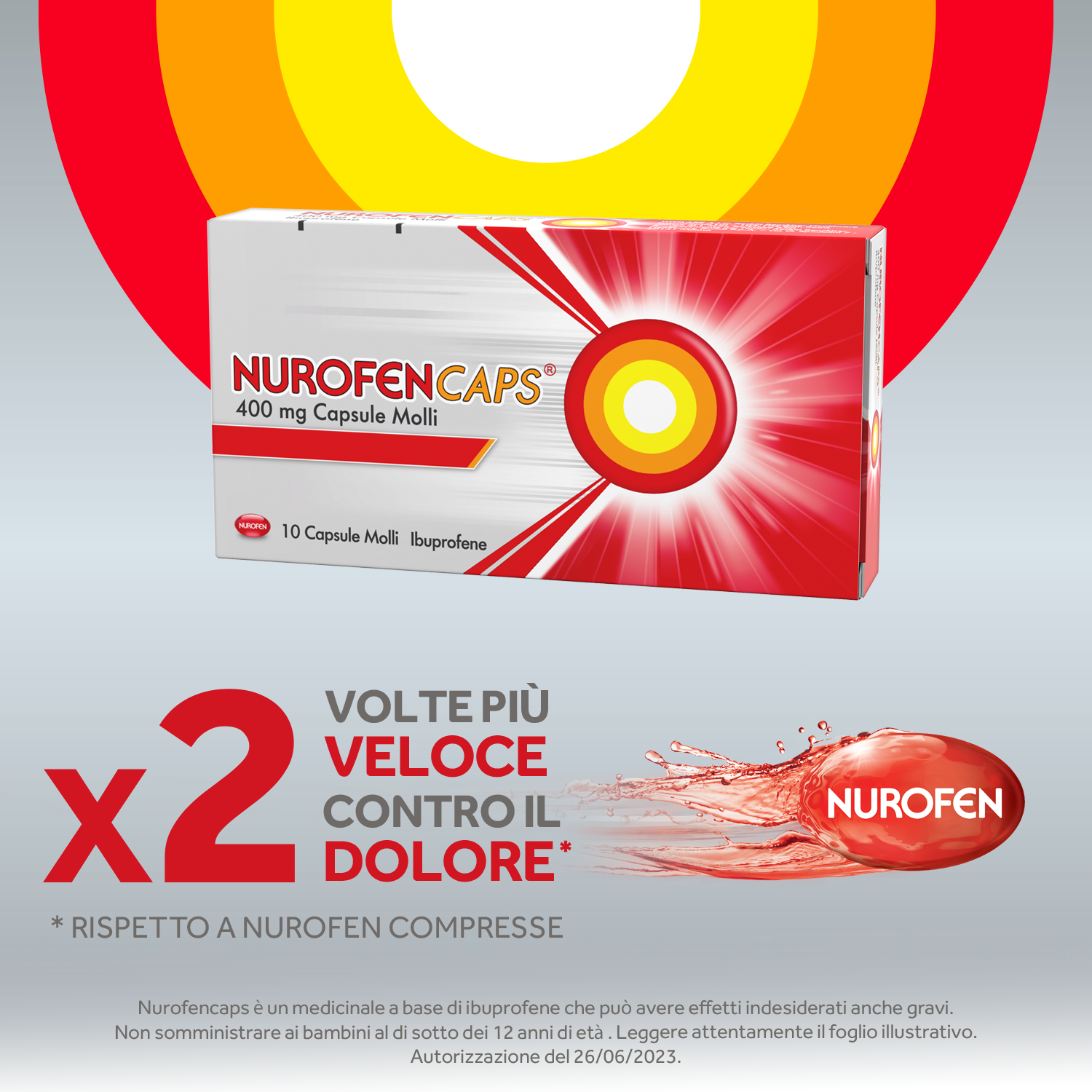 NUROFENCAPS 400MG 10 CAPS antinfiammatorio e antidolorifico contro febbre, mal di testa, mal di denti e dolori muscolari NUROFENCAPS 400MG 10 CAPS antinfiammatorio e antidolorifico contro febbre, mal di testa, mal di denti e dolori muscolari