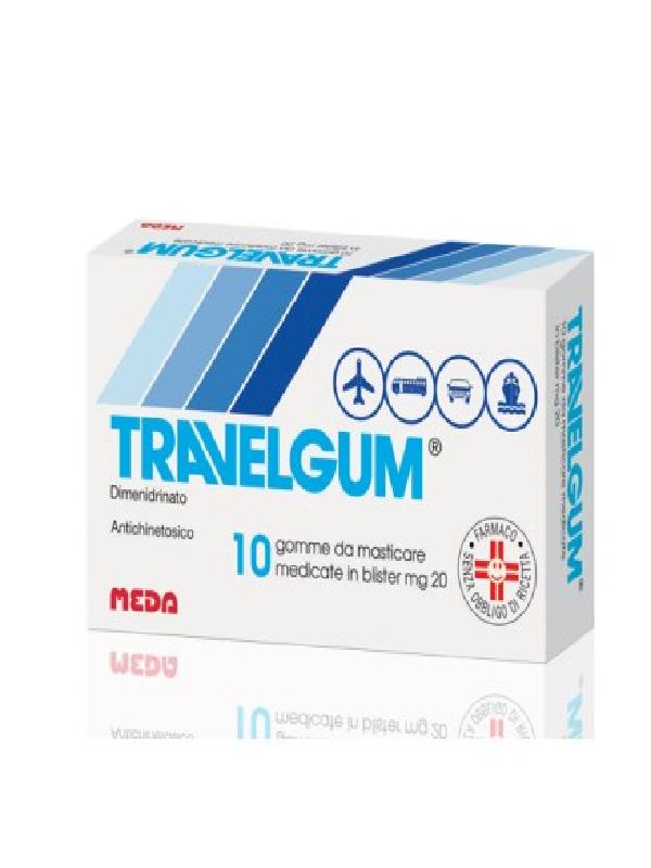Travelgum 20 mg - Antichinetosico per malessere da viaggio - 10 gomme masticabili Travelgum 20 mg - Antichinetosico per malessere da viaggio - 10 gomme masticabili