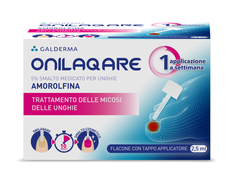 Onilaqare 5% smalto contro la micosi con applicatore 2,5 mL Onilaqare 5% smalto contro la micosi con applicatore 2,5 mL