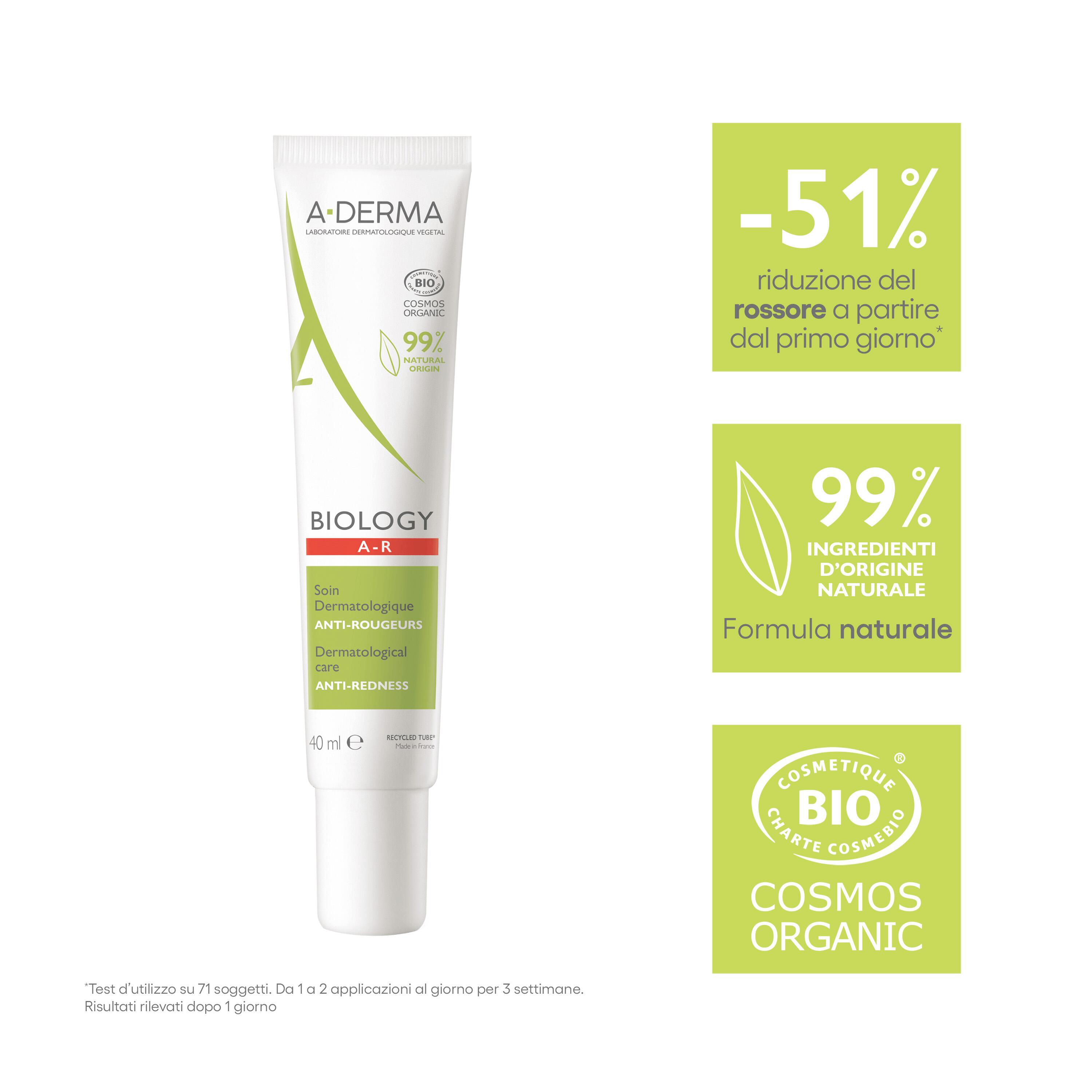 A-Derma Biology AR - Trattamento Dermatologico Anti-Rossori Per Pelle Couperose 40 ml