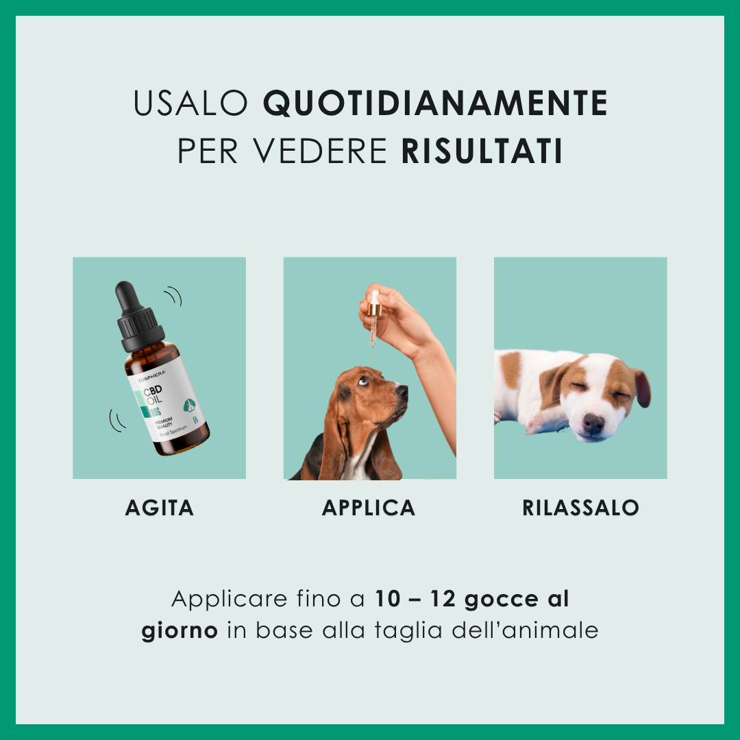Eusphera CBD Oil Dog - Olio Rilassante per Cani 30 ml