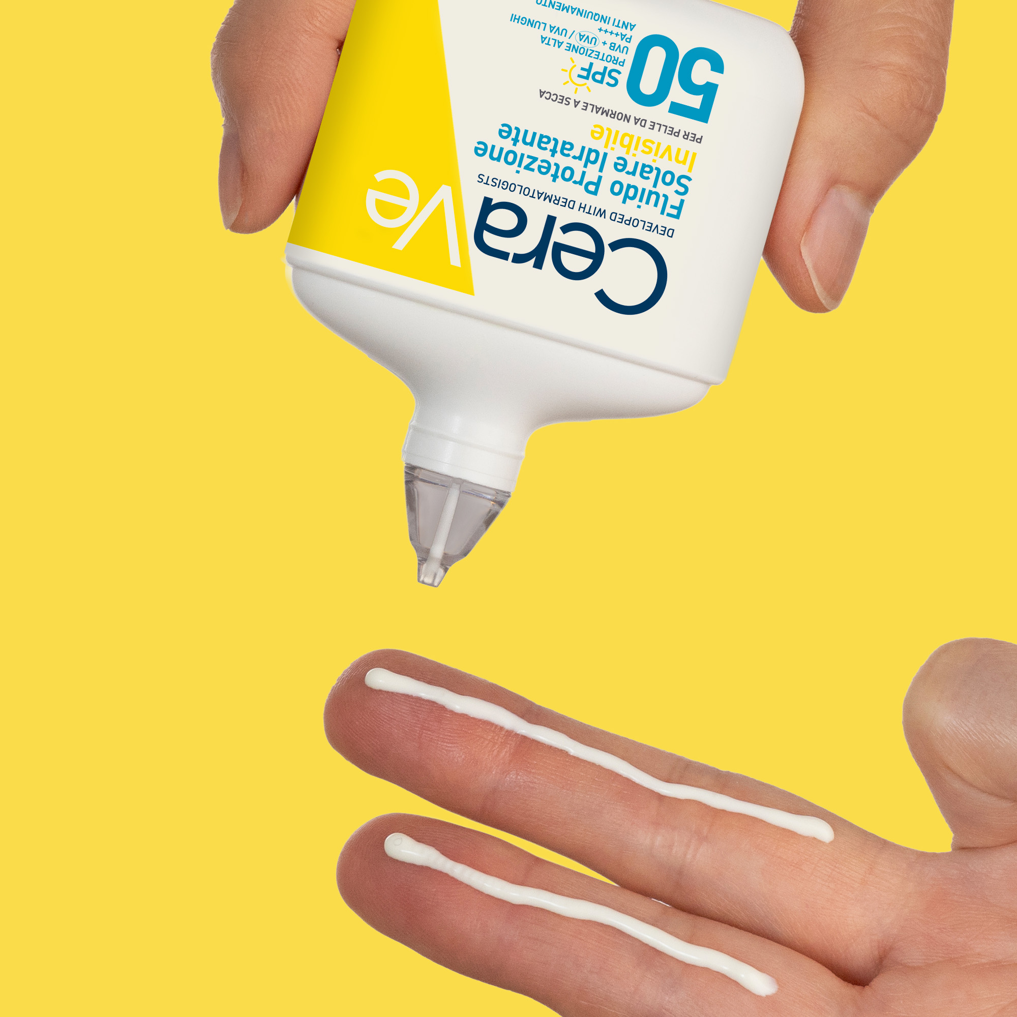 CeraVe Fluido Solare Idratante Invisibile - Protezione Solare SPF50 Viso 50 ml