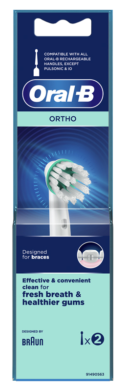 Oral-B Testina Di Ricambio Spazzolino Ortho. Confezione da 2
