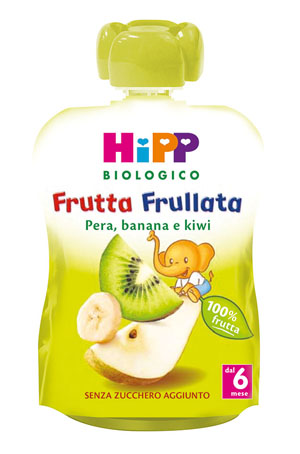 HiPP Biologico Frutta Frullata Pera, banana e kiwi 90 g HiPP Biologico Frutta Frullata Pera, banana e kiwi 90 g