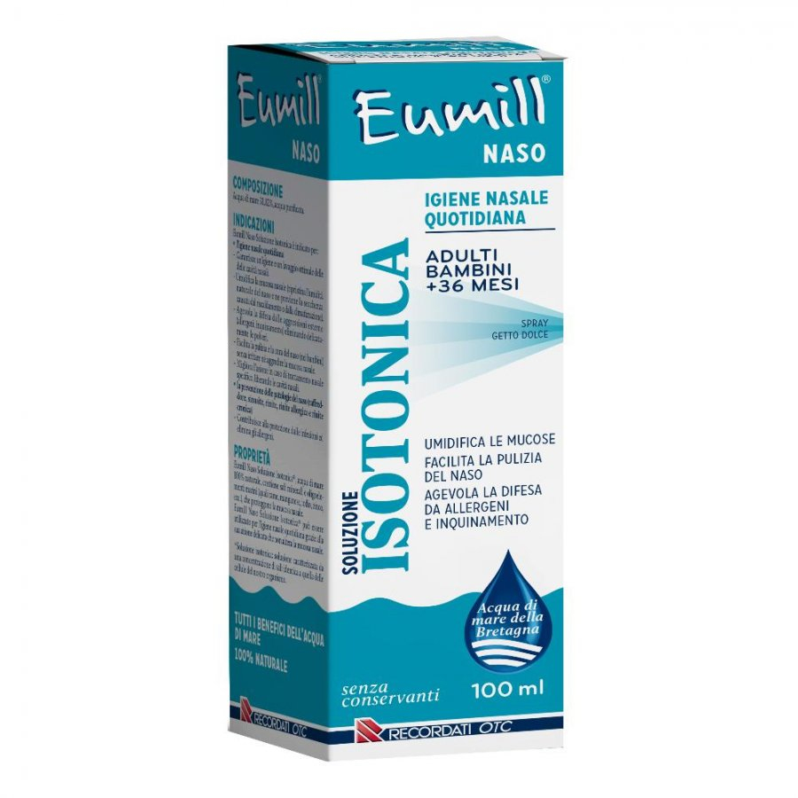 Eumill Naso Soluzione Isotonica Spray Adulti Bambini +36 Mesi 100 ml Eumill Naso Soluzione Isotonica Spray Adulti Bambini +36 Mesi 100 ml