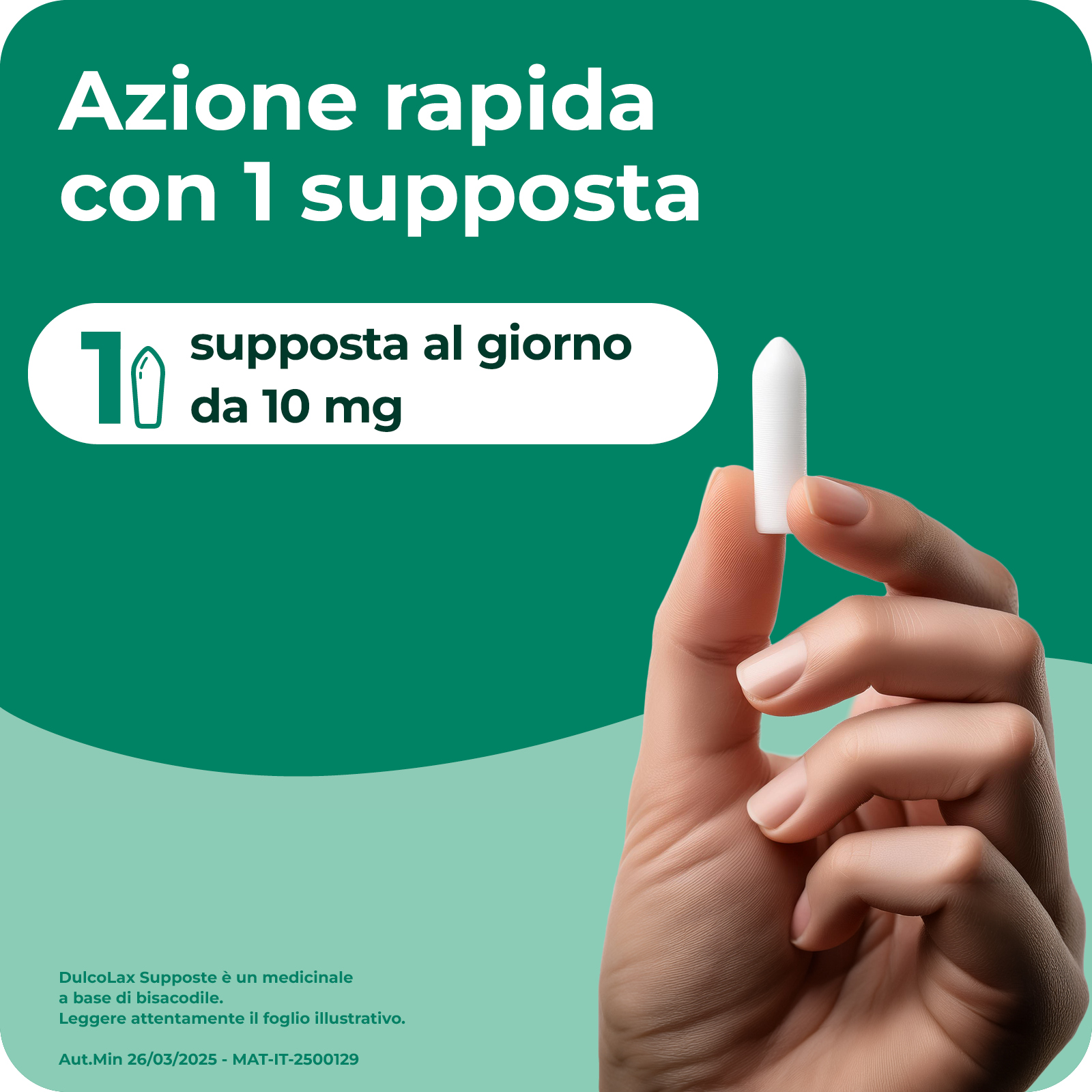 Dulcolax 10 mg 6 Supposte Per Adulti - Lassativo In Caso Di Stitichezza Occasionale 