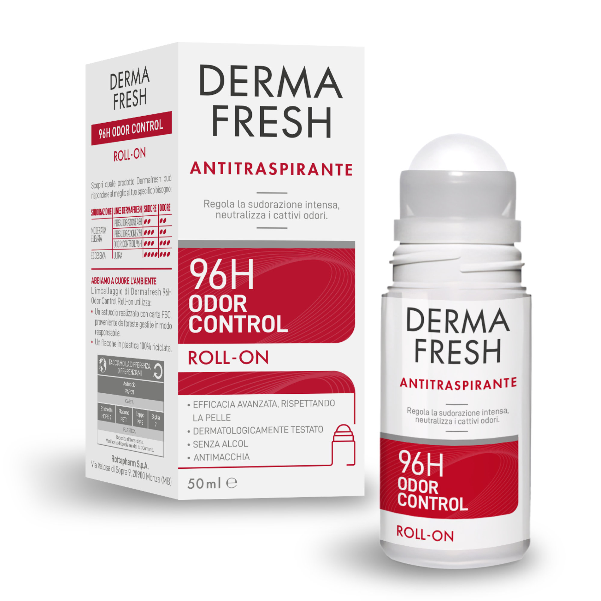 Dermafresh 96H Odor Control - Roll-On Antitraspirante 50 ml