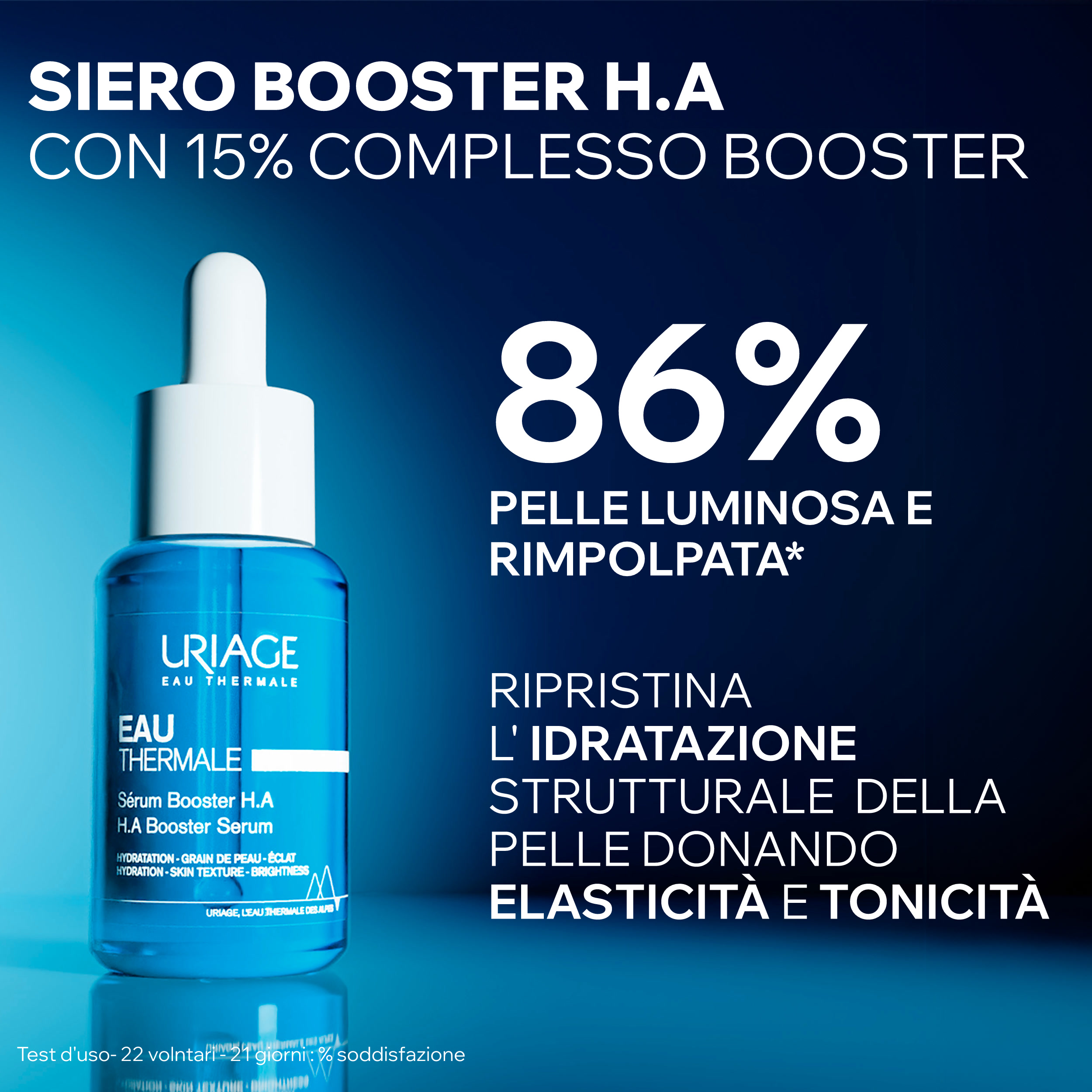 Uriage - Eau Thermale - Siero Booster H.A. Idratante Con Acido Ialuronico 30 ml