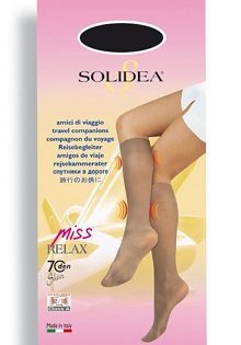 Solidea Miss Relax Sheer 70 DEN Gambaletto Compressivo Colore Sabbia Taglia 3 L