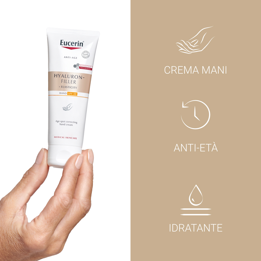 Eucerin Hyal-Filler Elasticity Crema Mani Anti-Macchie SPF30 Eucerin Hyal-Filler Elasticity Crema Mani Anti-Macchie SPF30