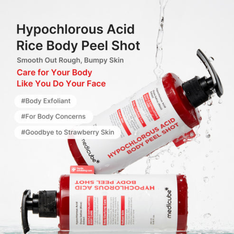 Medicube Hypochlorous Acid Rice Body Peel Shot - Scrub Esfoliante Corpo 280 ml