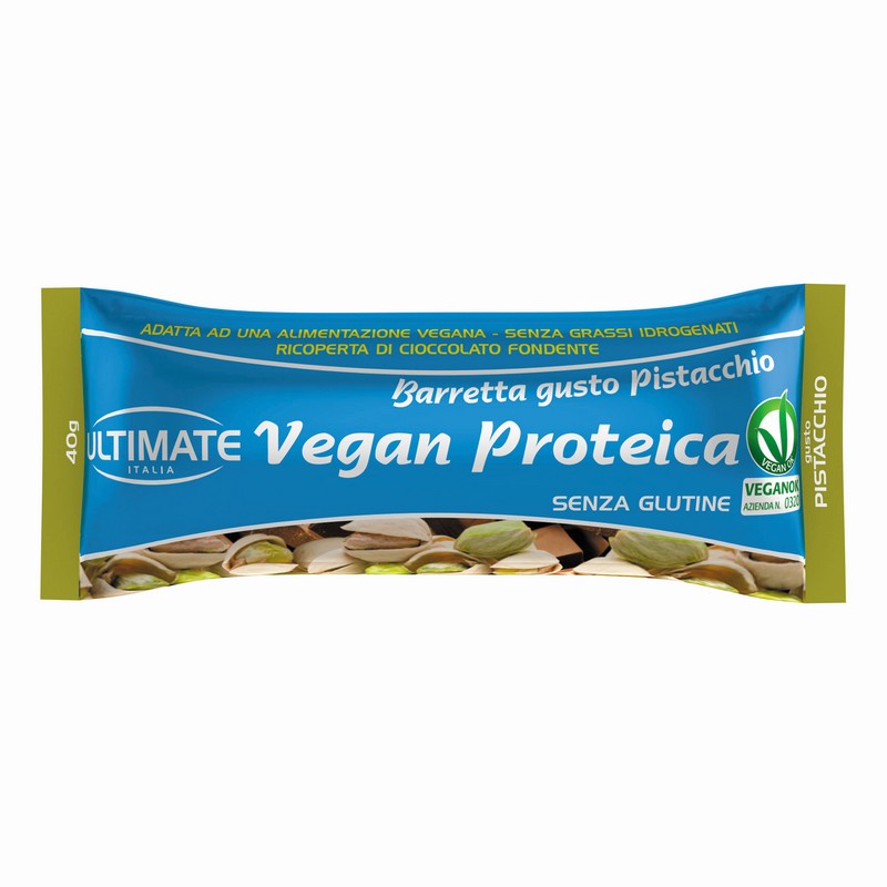 Ultimate Italia - Barretta Proteica Vegana Gusto Pistacchio Da 40 g