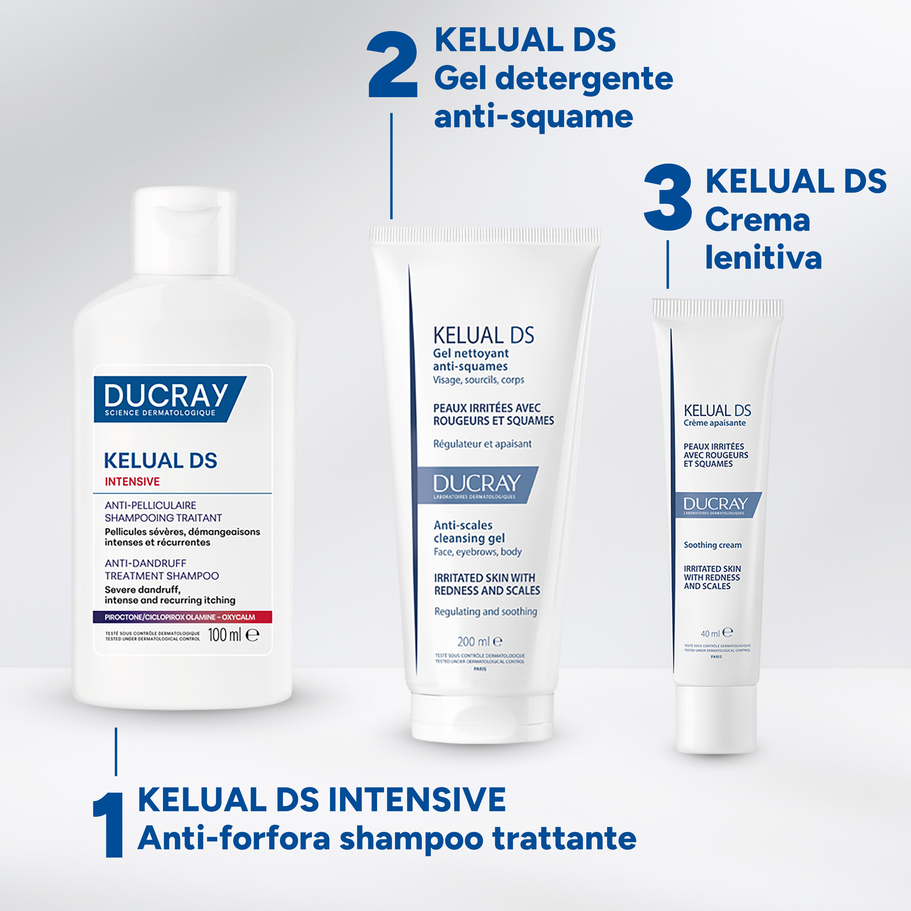 Ducray Kelual DS Intensive Shampoo Trattante Anti-Forfora Severa e Prurito Intenso, 72h di sollievo, 100 ml 