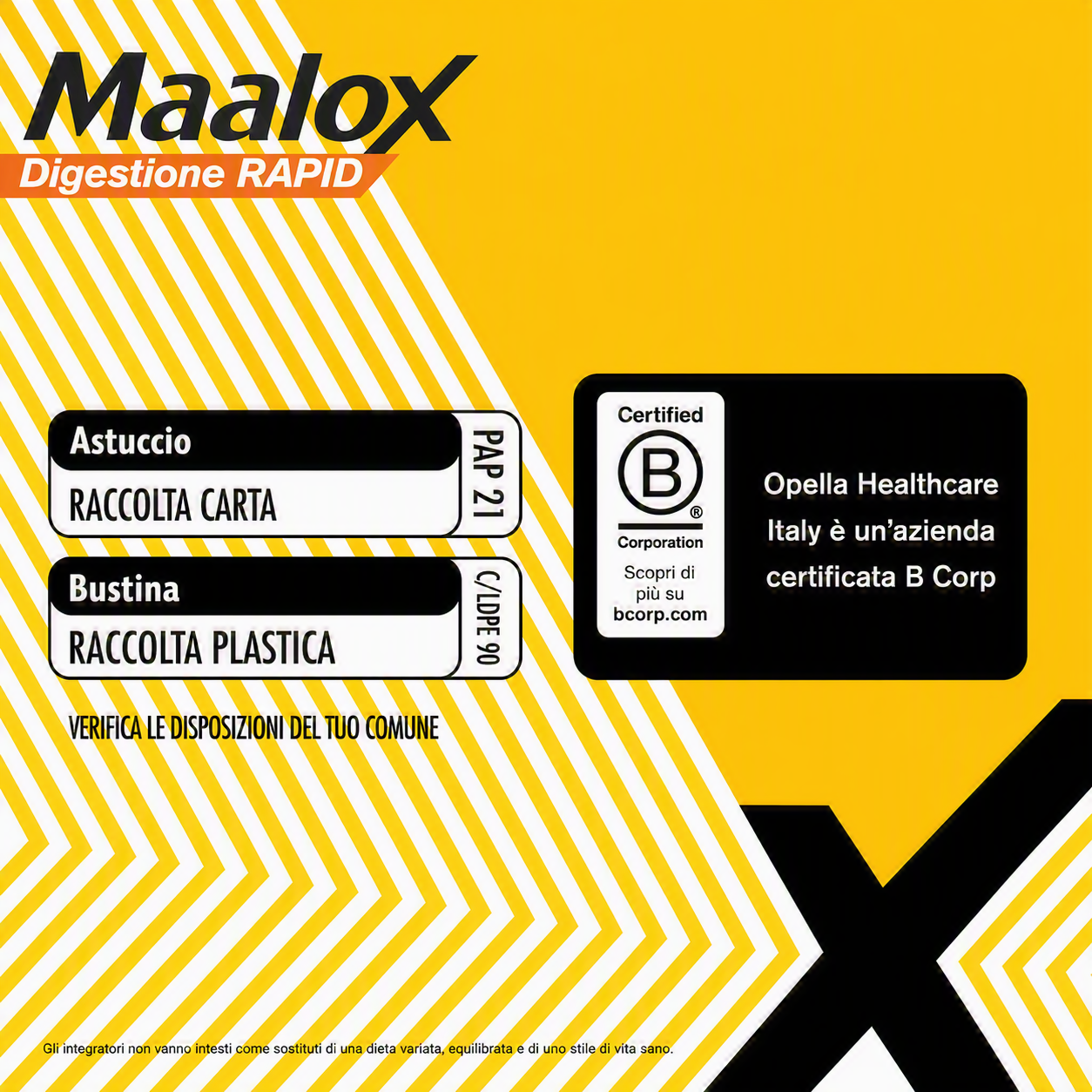 Maalox Digestione Rapid 20 Bustine - Integratore Per Cattiva Digestione E Acidità Di Stomaco