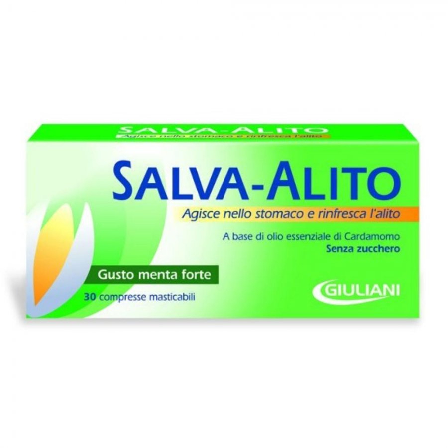 Salva-Alito Giuliani Gusto Menta Forte 30 Compresse Masticabili Salva-Alito Giuliani Gusto Menta Forte 30 Compresse Masticabili