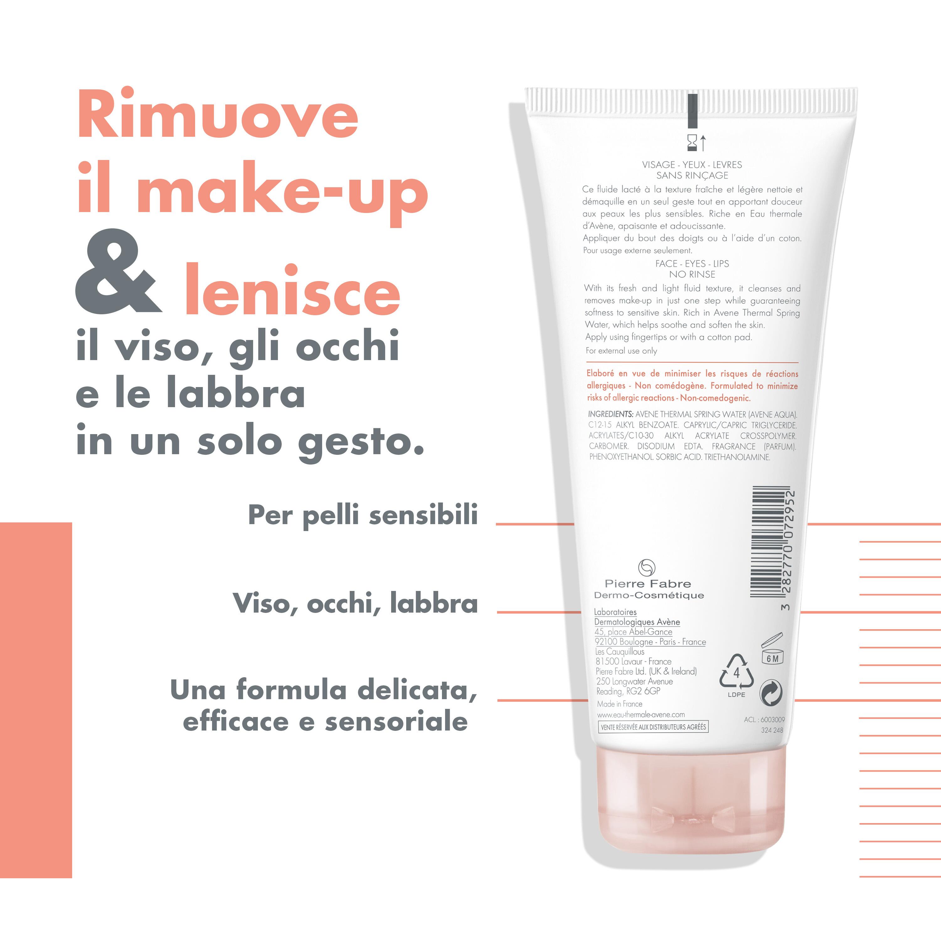 Avène Les Essential - Fluido Struccante 3 in 1 Per Pelle Sensibile 200 ml