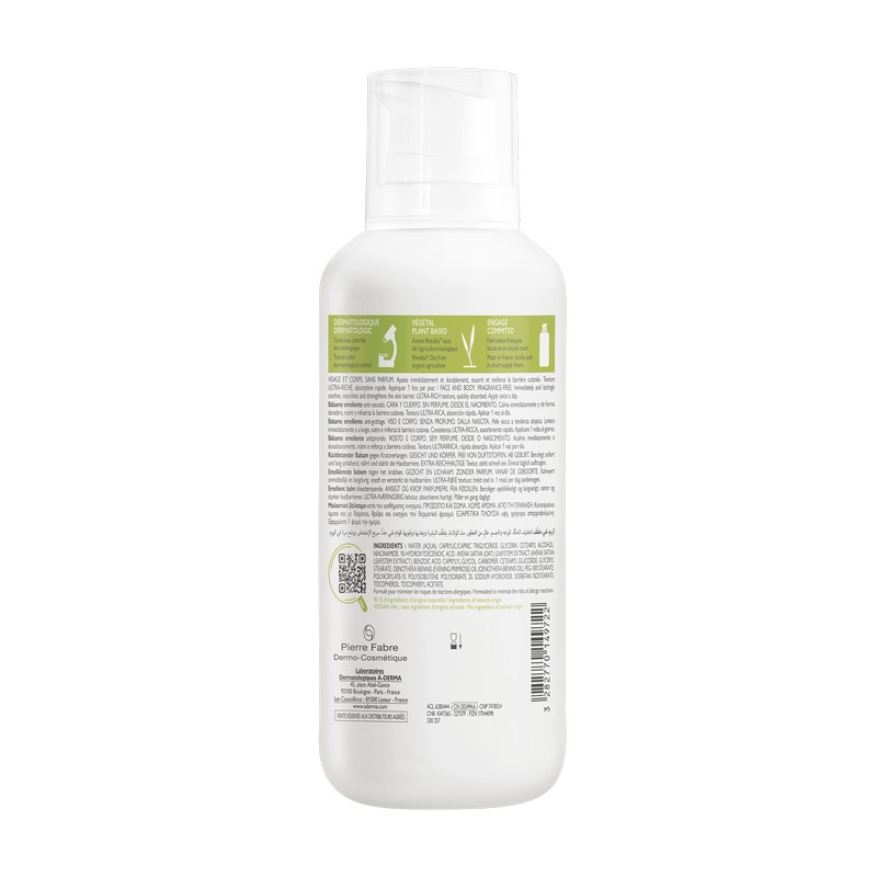 A-DERMA EXOMEGA CONTROL Balsamo Emolliente Anti Grattage 400mL A-DERMA EXOMEGA CONTROL Balsamo Emolliente Anti Grattage 400mL
