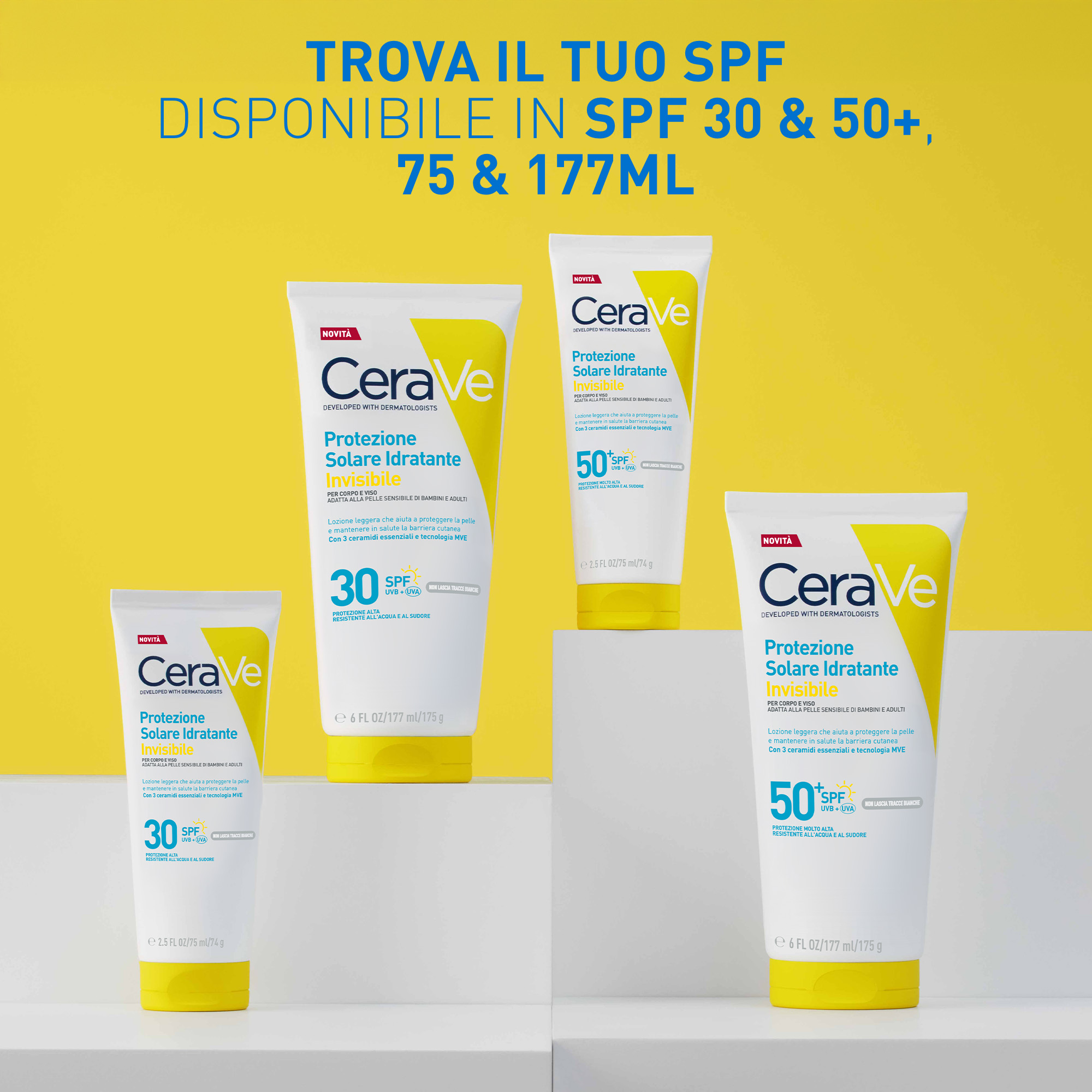 Cerave - Protezione Solare Idratante Invisibile Viso E Corpo SPF30 Per Pelli Da Normali A Secche 75 ml