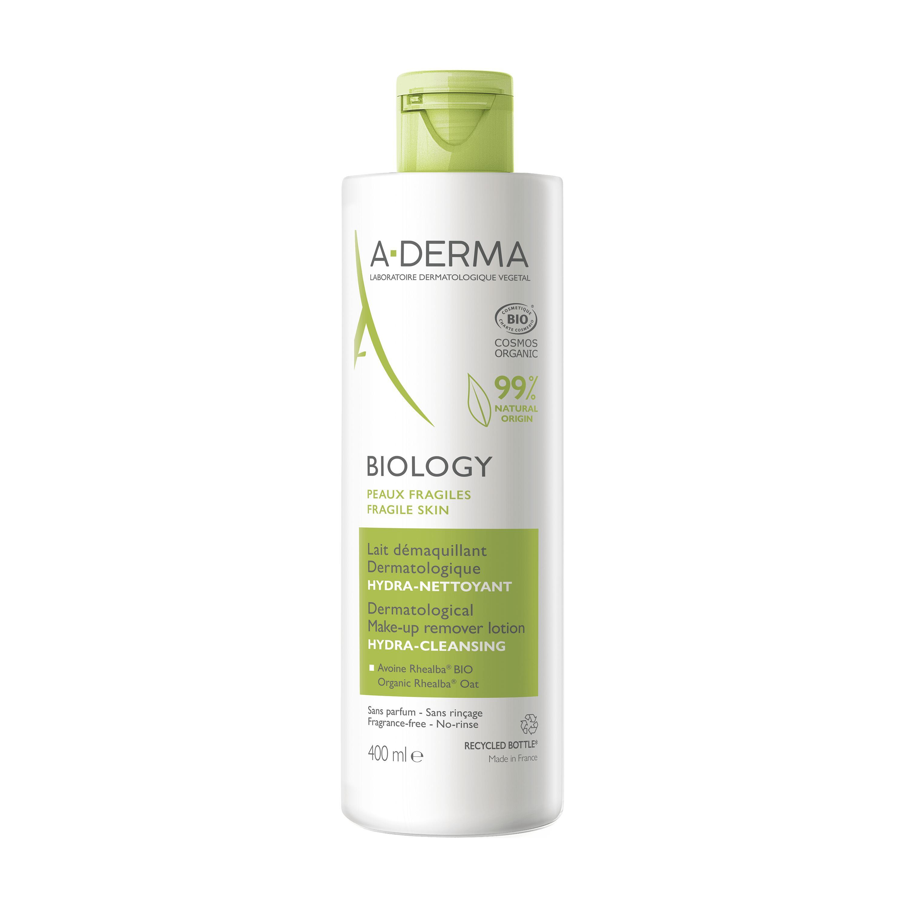 A-Derma - Biology Latte Struccante Dermatologico Idra-Detergente 400 ml 