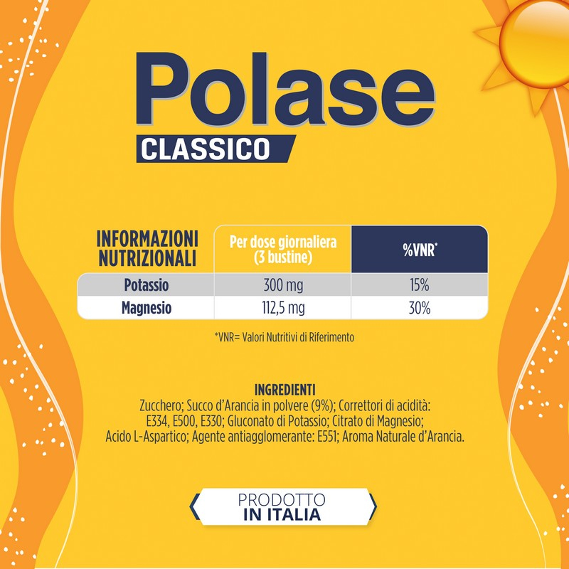 Polase Classico Magnesio e Potassio Integratore Alimentare Sali Minerali Gusto Arancia, 36+36 Bustine Polase Classico Magnesio e Potassio Integratore Alimentare Sali Minerali Gusto Arancia, 36+36 Bustine