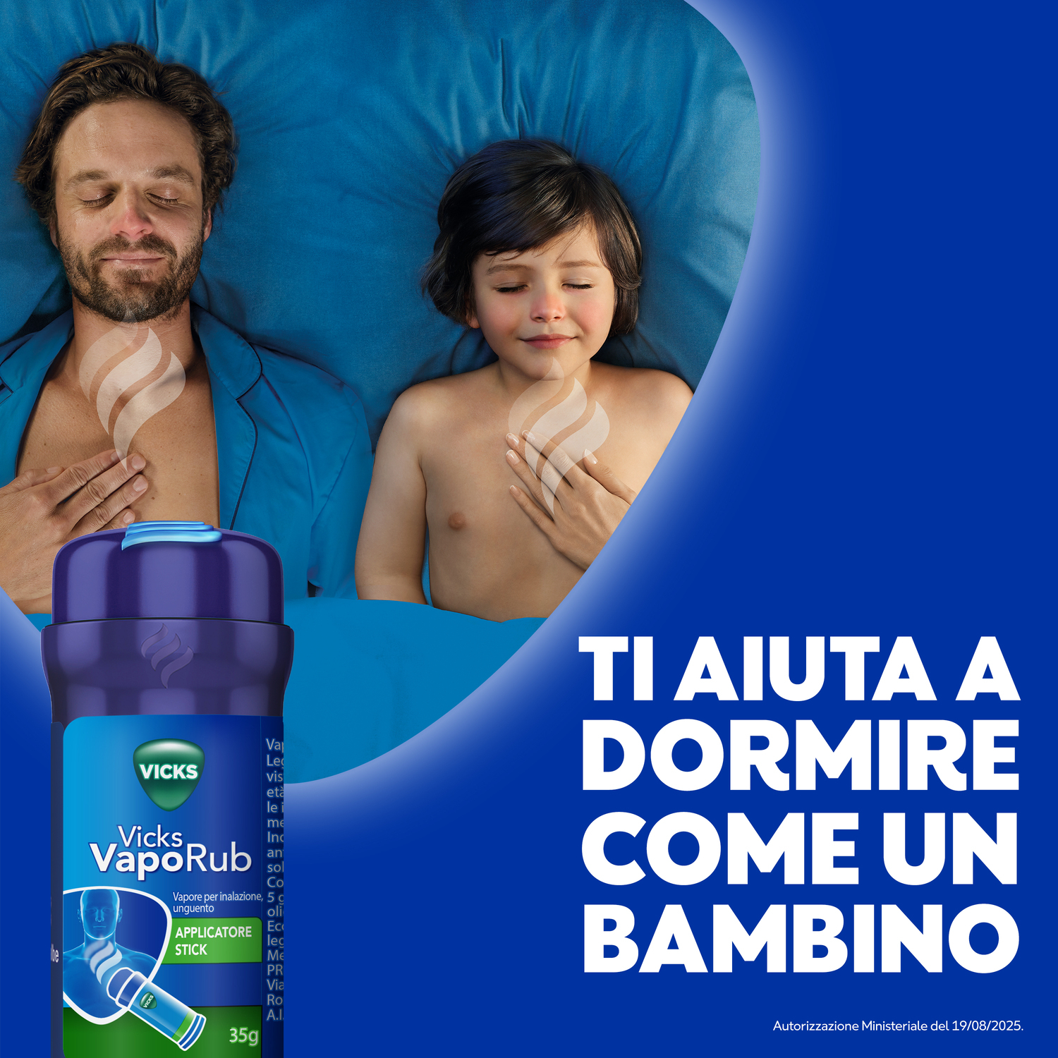 VICKS VapoRub Vapore per Inalazione Unguento 35 g Applicatore Stick