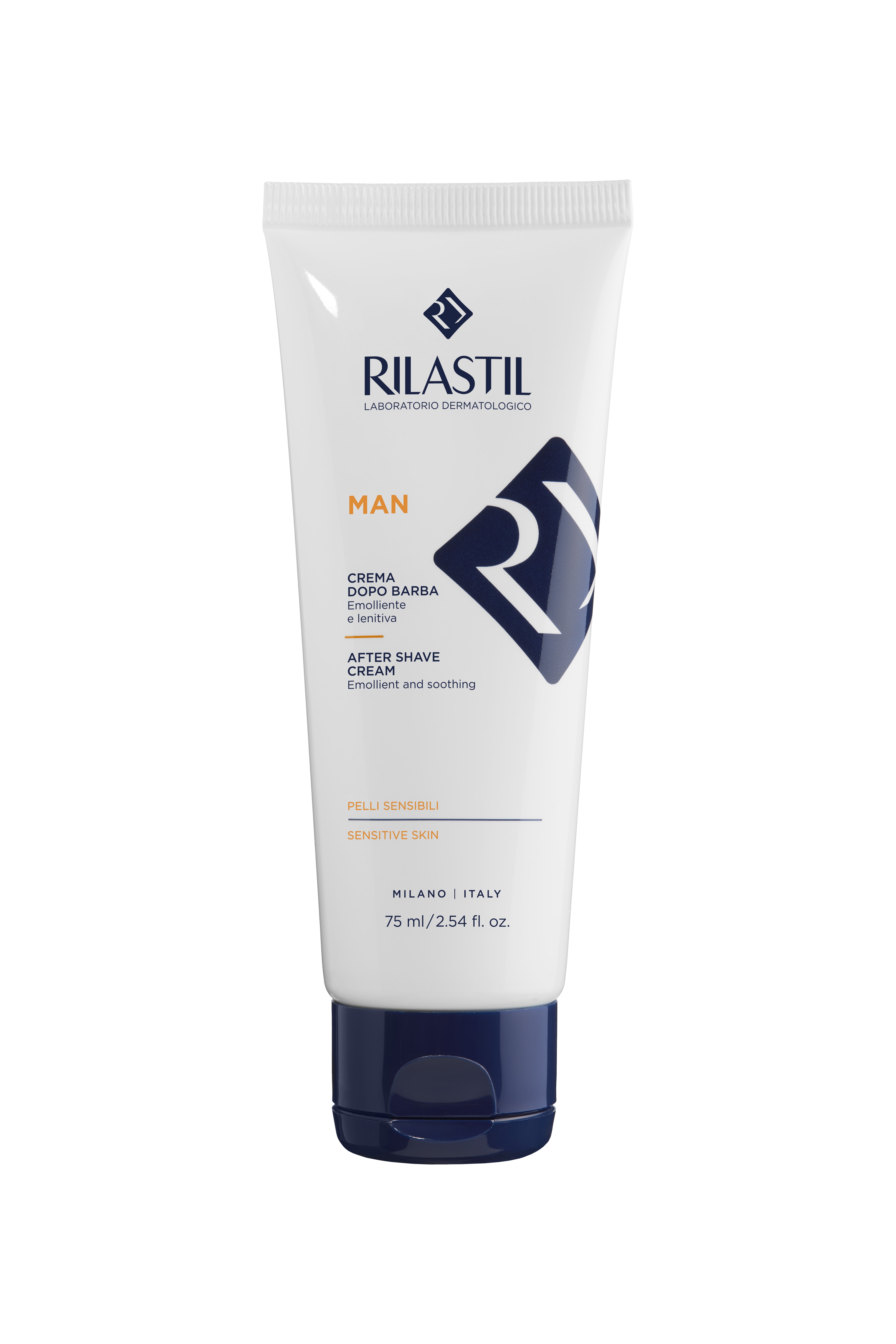 Rilastil Man - Crema Dopo Barba Emolliente E Lenitiva Per Pelle Sensibile 75 ml