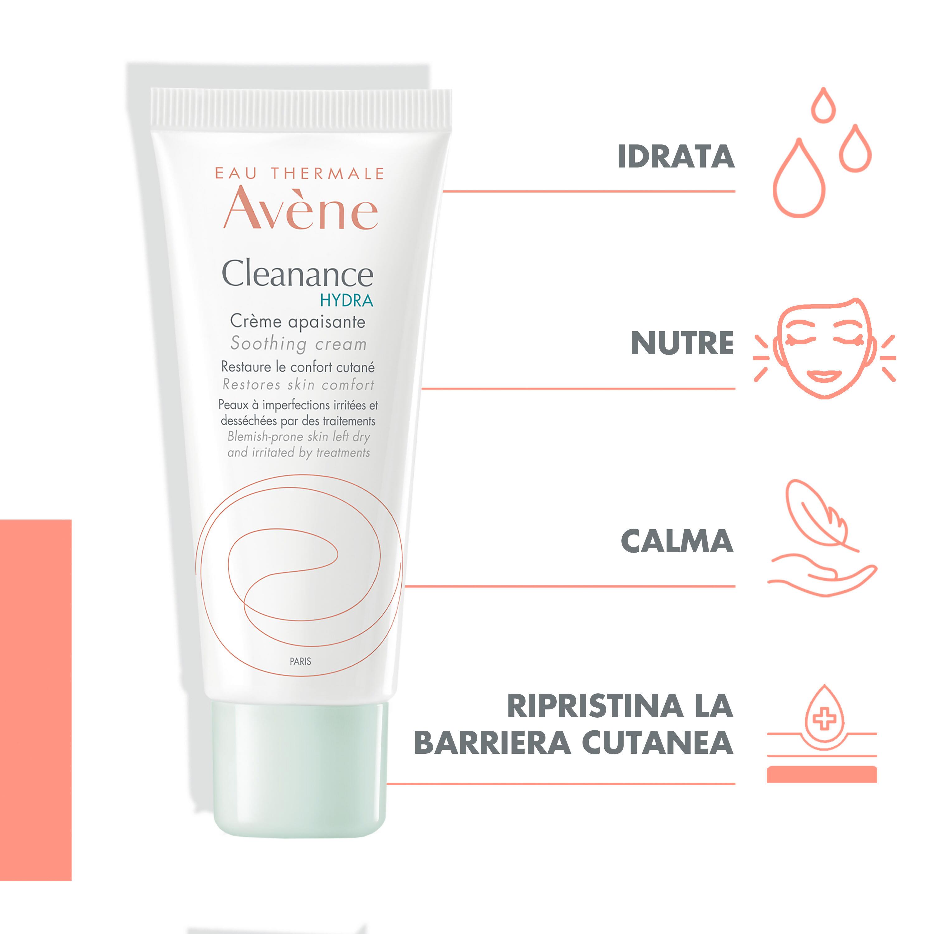 Avène Cleanance Hydra - Crema Lenitiva Per Pelle Secca A Tendenza Acneica 40 ml 