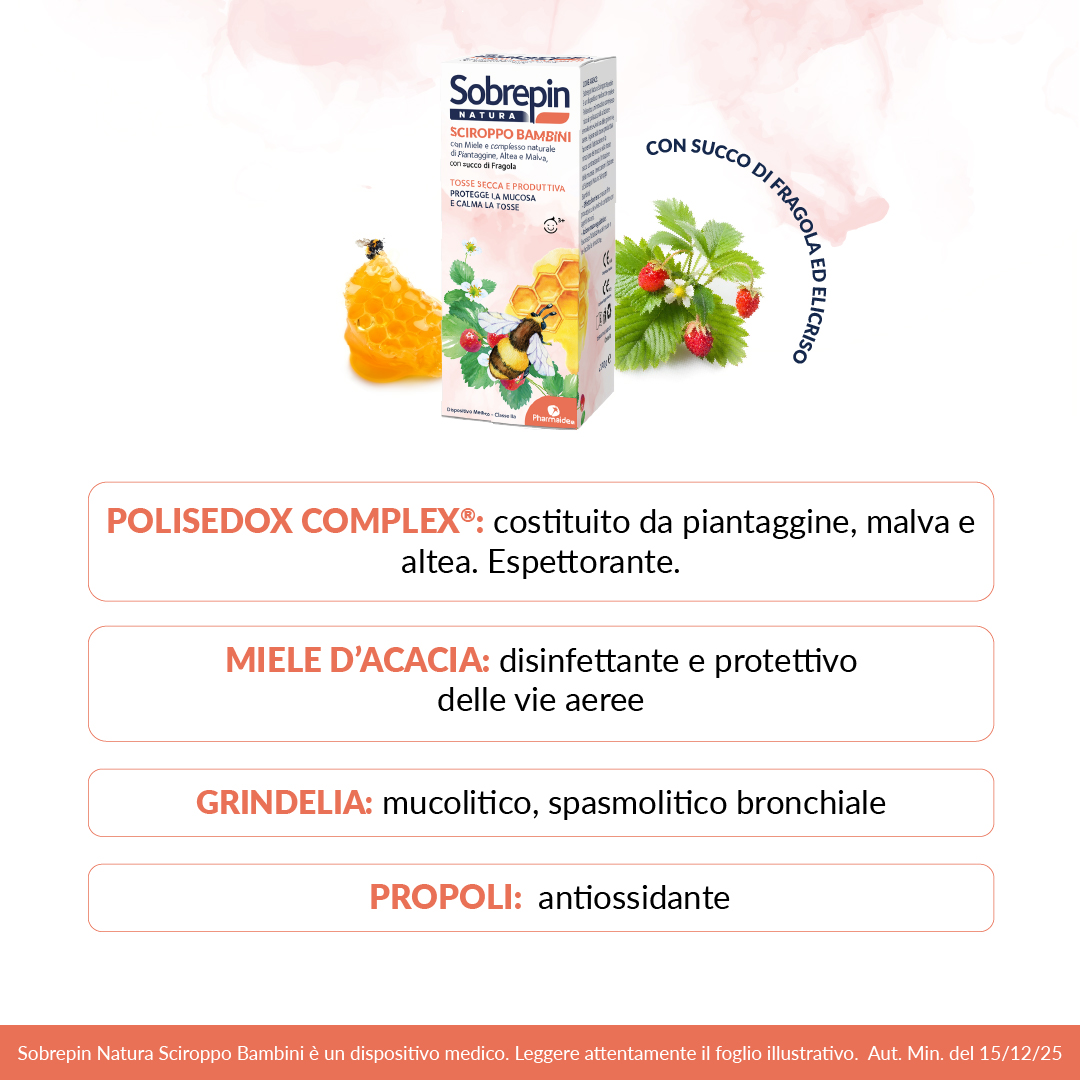 Sobrepin Natura - Sciroppo Bambini Per Tosse Secca E Produttiva 230 g