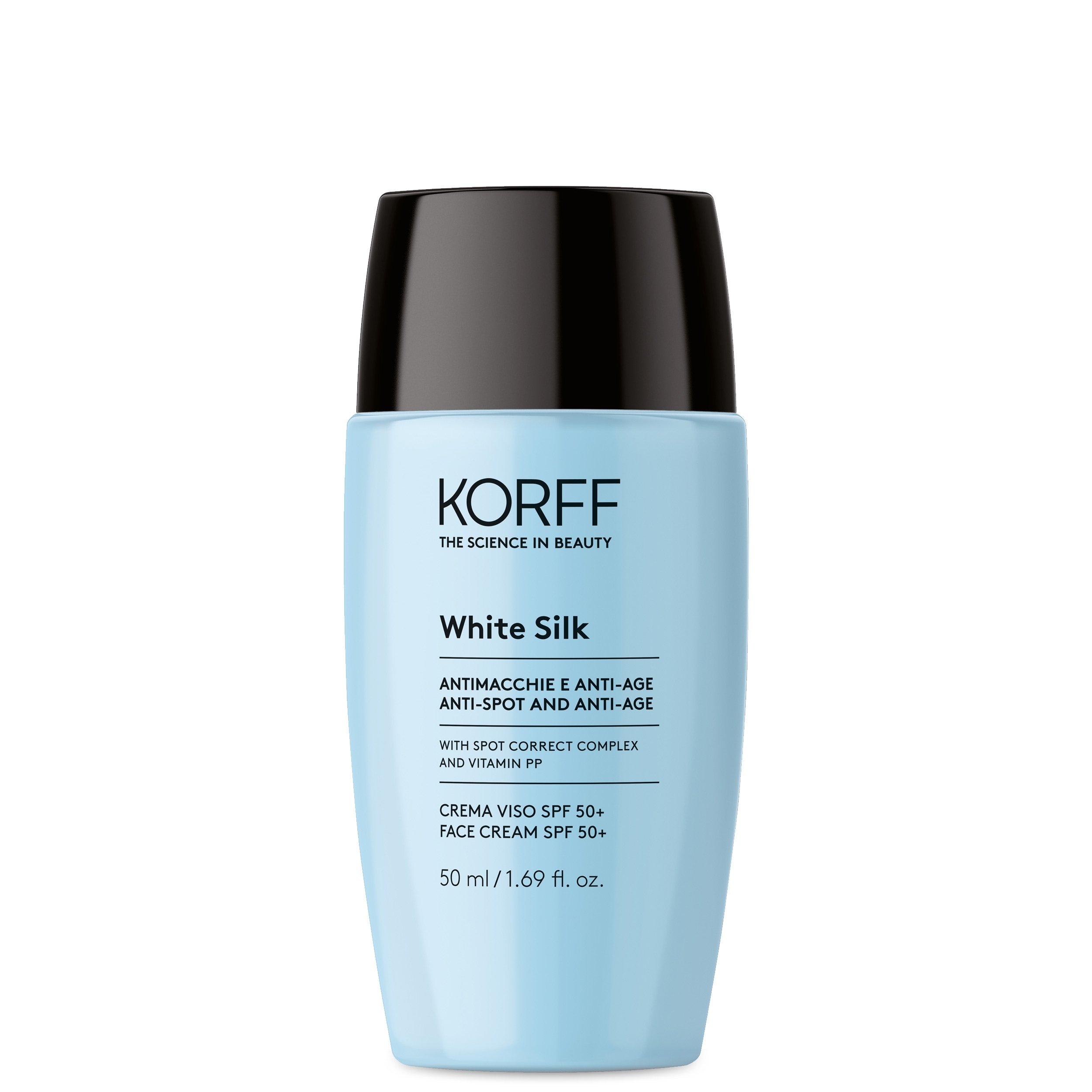 Korff White Silk Crema Antimacchie Viso con Spf 50+ 50mL Korff White Silk Crema Antimacchie Viso con Spf 50+ 50mL