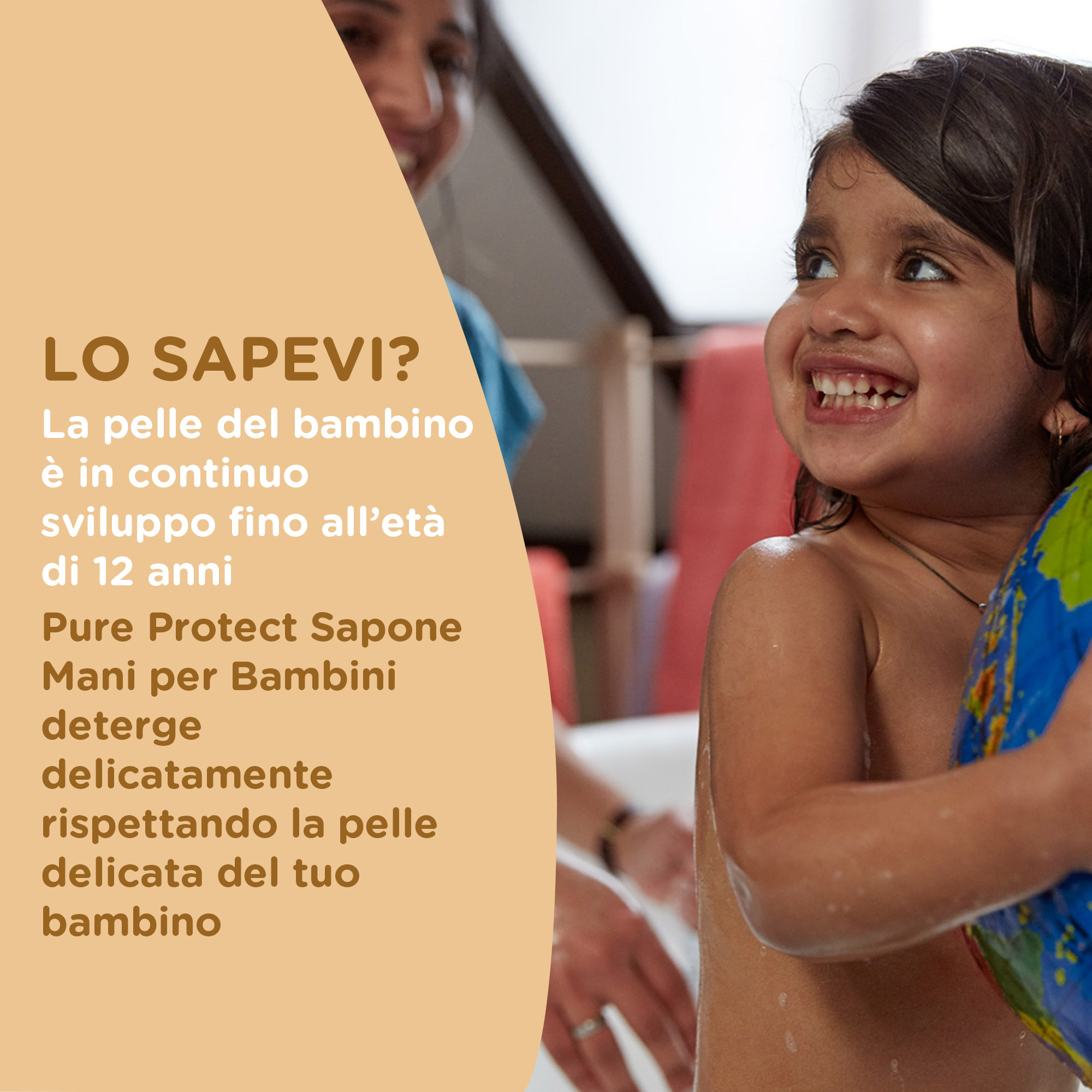 JOHNSON’S Baby, Sapone Mani per Bambini, Pure Protect, Senza Coloranti Alcol e Sapone, Non Più Lacrime, 300ml