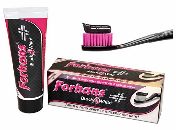 Forhans Black4White Dentifricio Ultrasbiancante 75 ml Forhans Black4White Dentifricio Ultrasbiancante 75 ml