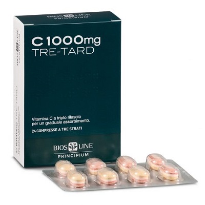 Principium C 1000 mg TRE-TARD Vitamina C Integratore Sistema Immunitario 24 Compresse Principium C 1000 mg TRE-TARD Vitamina C Integratore Sistema Immunitario 24 Compresse