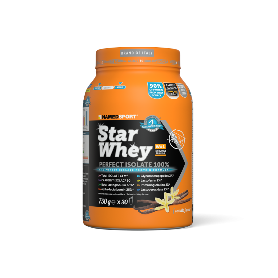 Named Sport Star Whey Isolate Gusto Vanilla 750 g - Proteine Del Siero Del Latte In Polvere