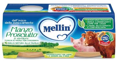 Mellin Omogeneizzato di Manzo e Prosciutto 2 x 80 g Mellin Omogeneizzato di Manzo e Prosciutto 2 x 80 g