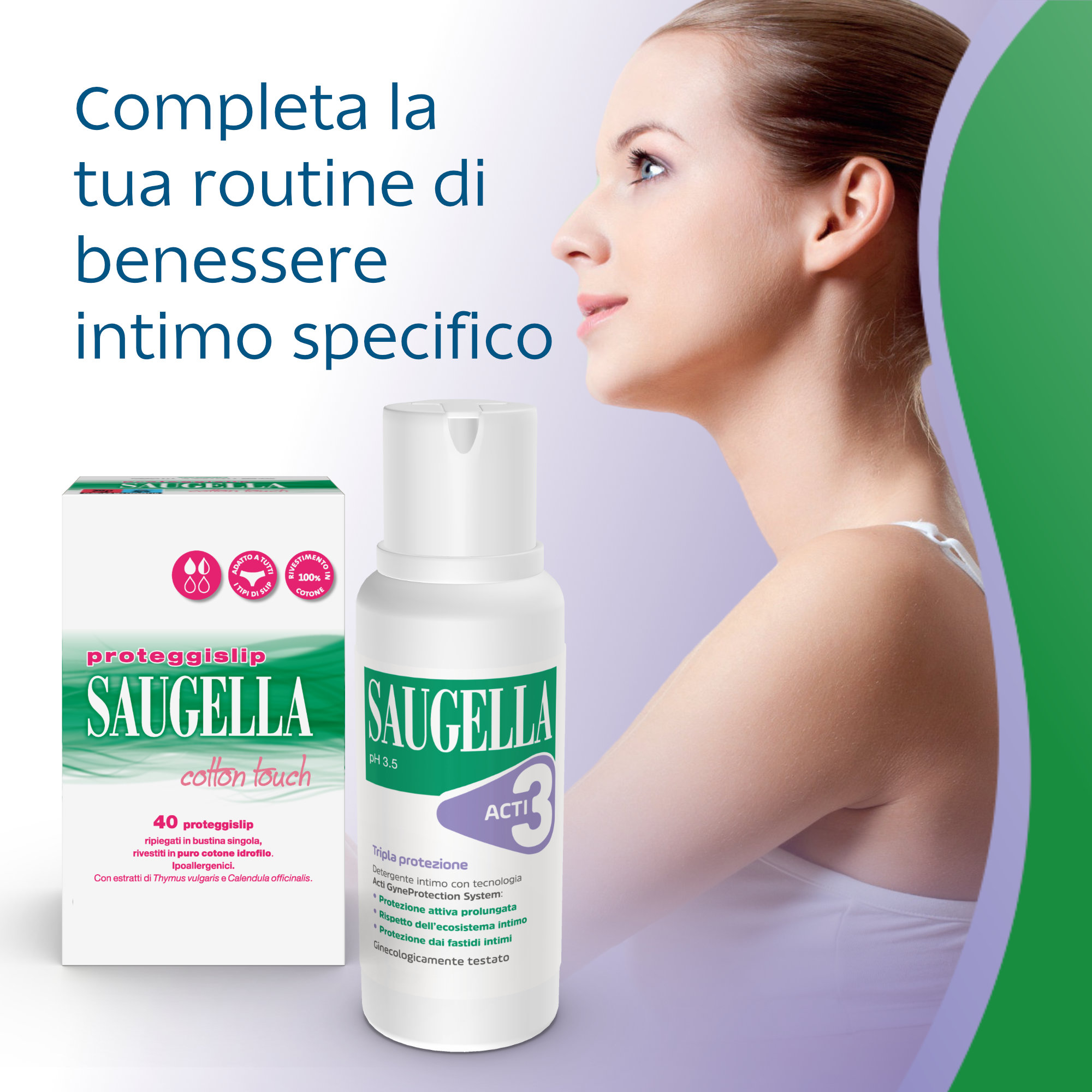 Saugella ACTI3 Detergente Intimo Tripla Protezione 500 mL