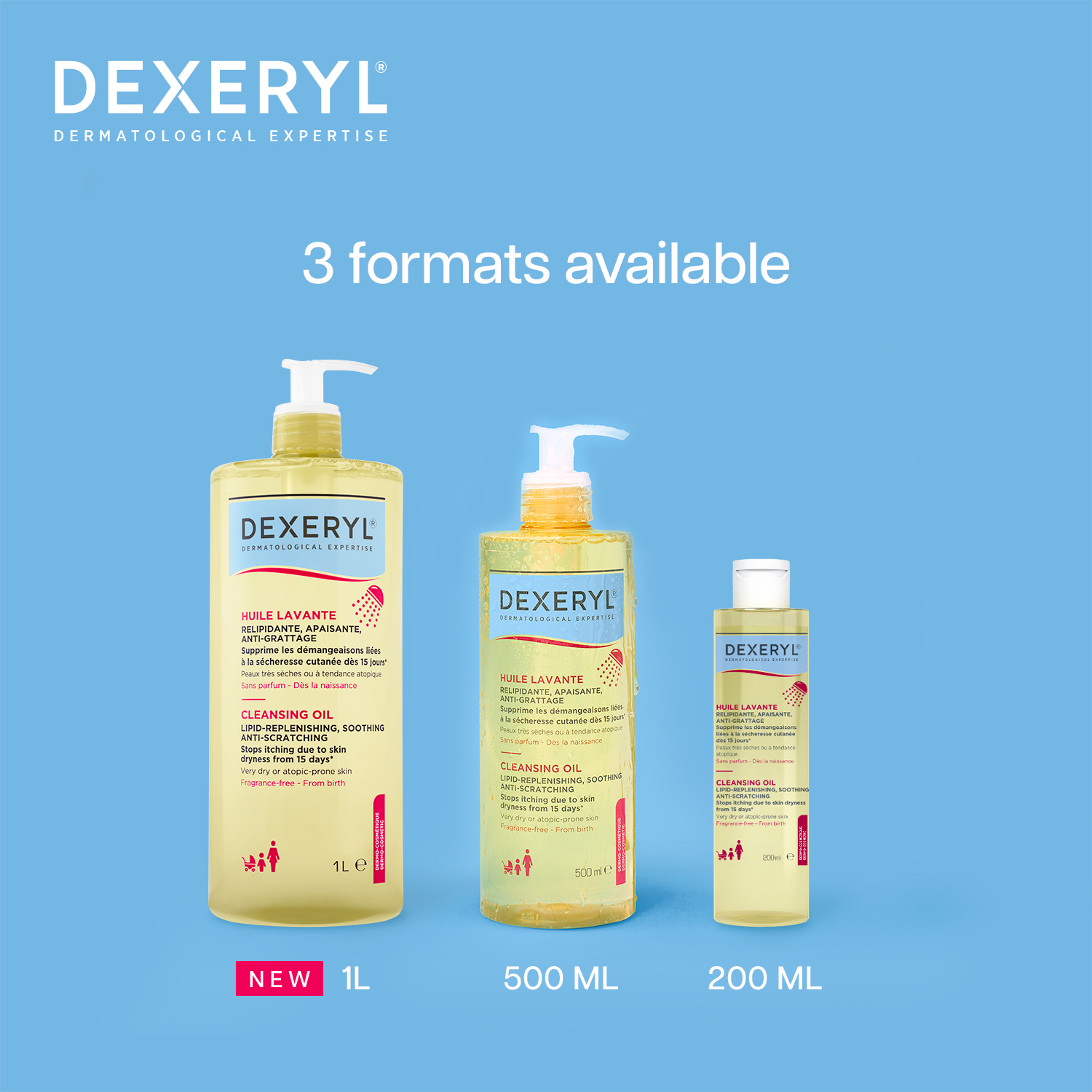 Dexeryl Olio Lavante - Detergente Antiprurito Per Pelle Secca E A Tendenza Atopica 1 Litro