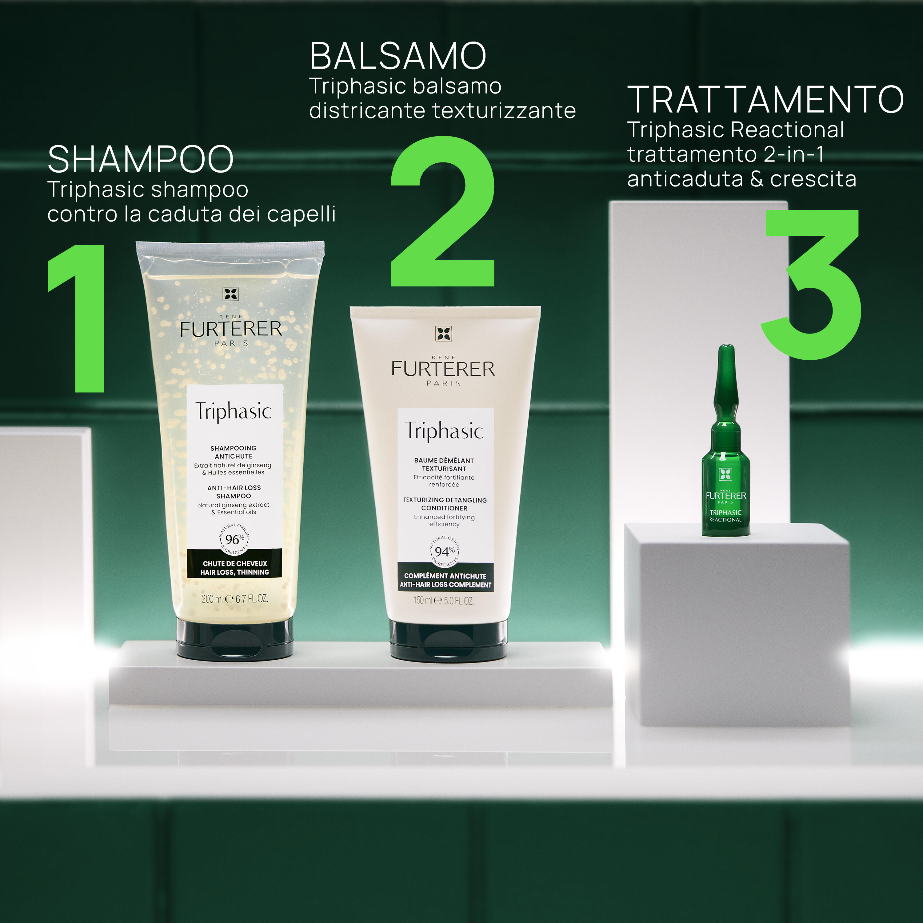 René Furterer Triphasic Reactional - Trattamento Anticaduta 12 Ampolle