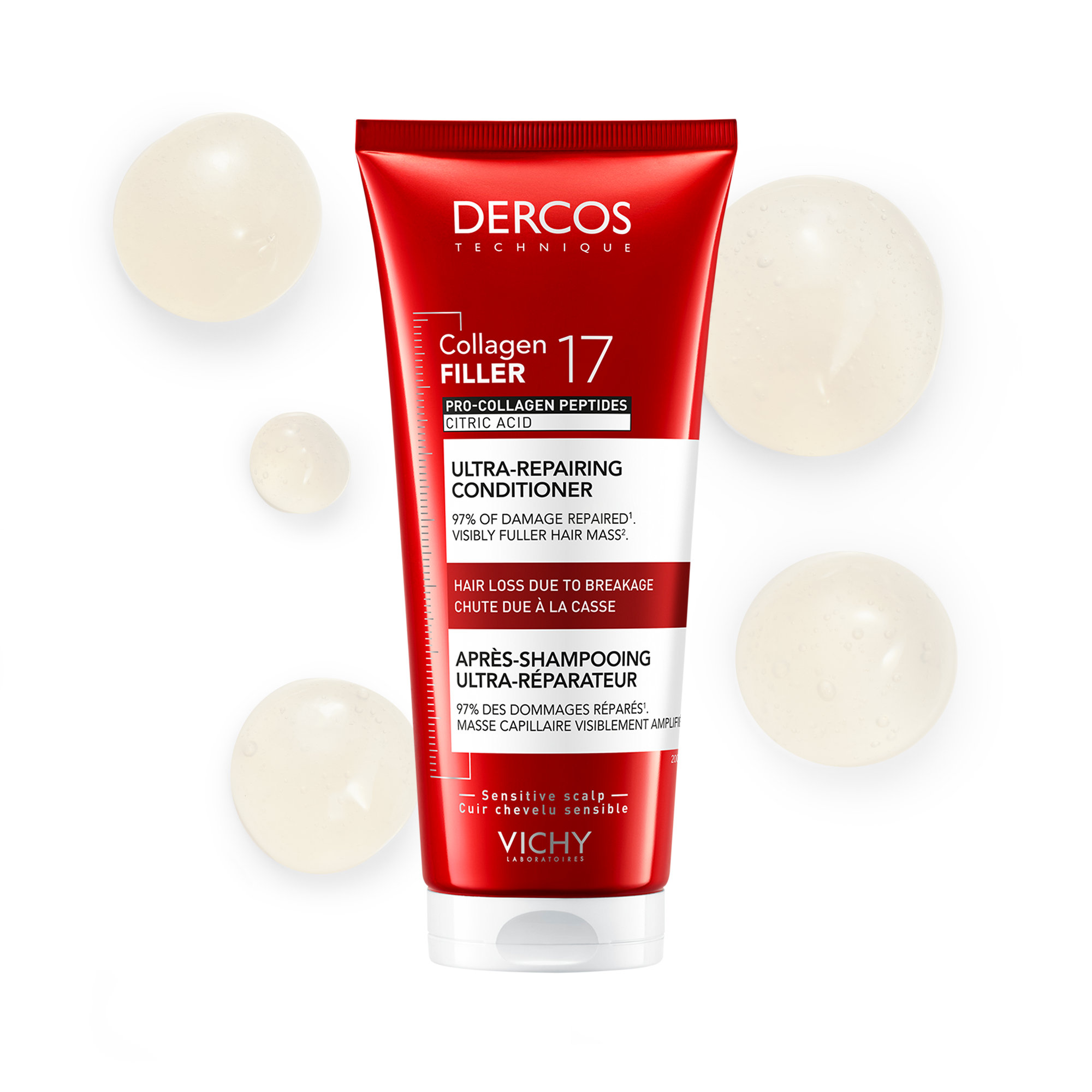 Vichy Dercos Collagen Filler 17 - Balsamo Ultra-Riparatore 200 ml