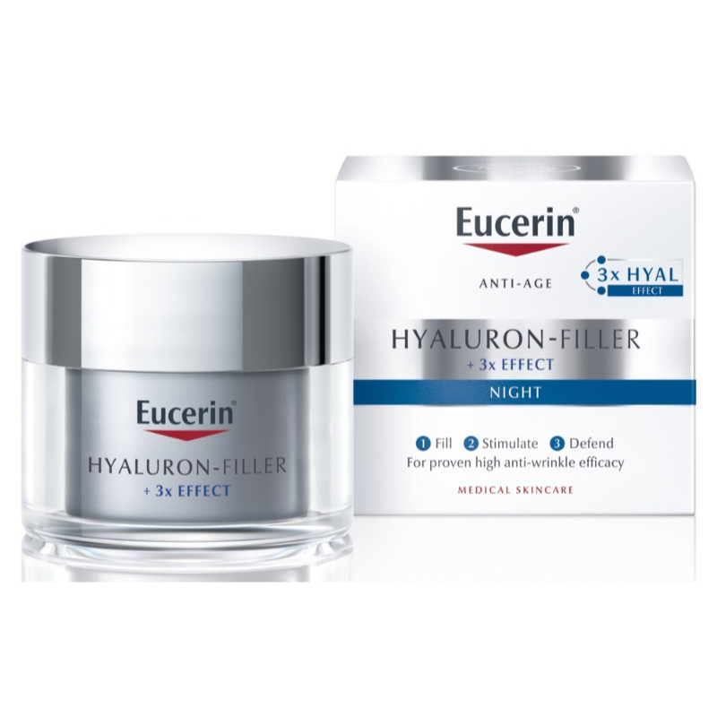 Eucerin Hyaluron-Filler crema viso Notte Antirughe 50 mL