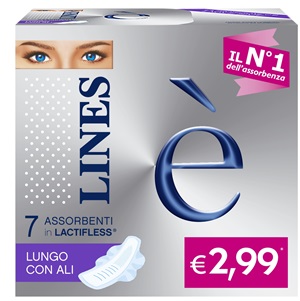Lines E' Assorbente Lungo Con Ali 7 Pezzi