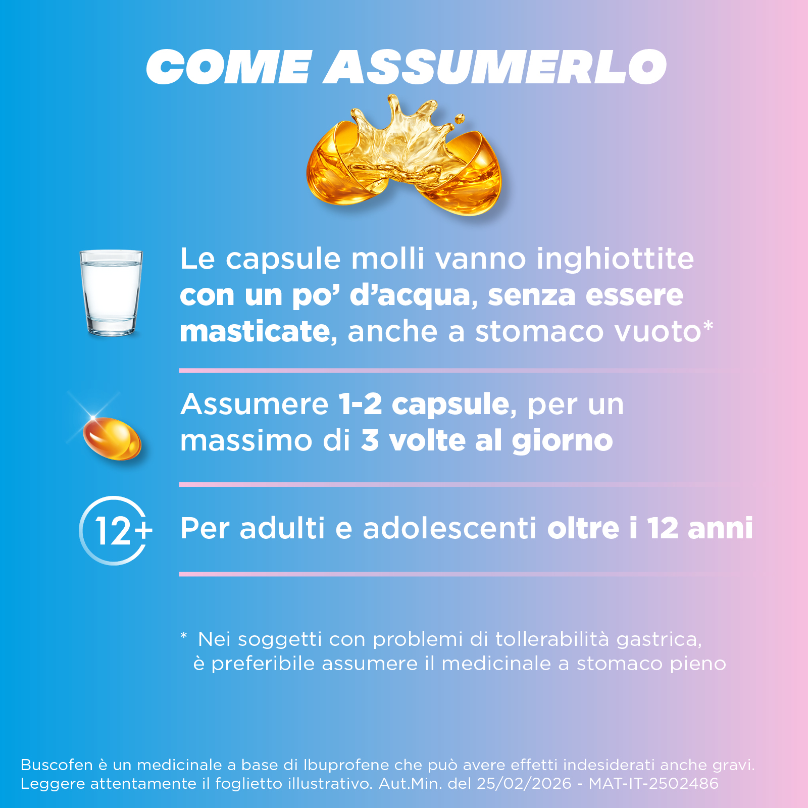 Buscofen - 12 capsule molli - 200 mg