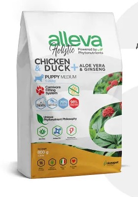 ALLEVA HOLISTIC DOG PUPPY/JUNIOR CHICKEN MEDIUM KG 0.800 - P00220