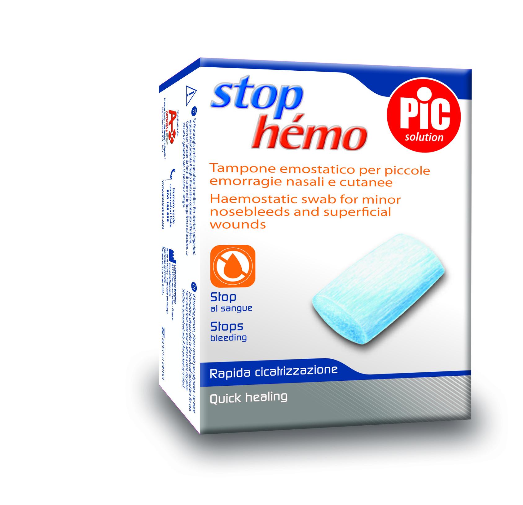 Stop Hemo Tampone Emostatico Sterile 5 Pezzi Stop Hemo Tampone Emostatico Sterile 5 Pezzi