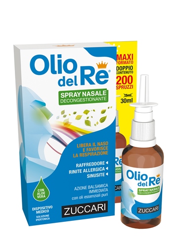 Zuccari Olio del Re Spray Nasale Decongestionante con aloe vera 30ml Zuccari Olio del Re Spray Nasale Decongestionante con aloe vera 30ml