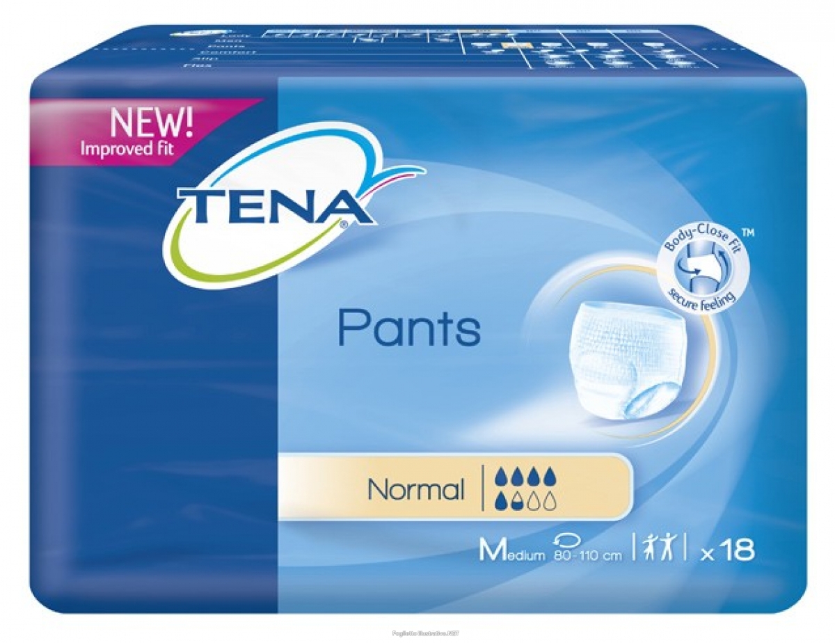 TENA Pants Normal - Pannolini assorbenti per perdite urinarie Taglia M 18 Pezzi